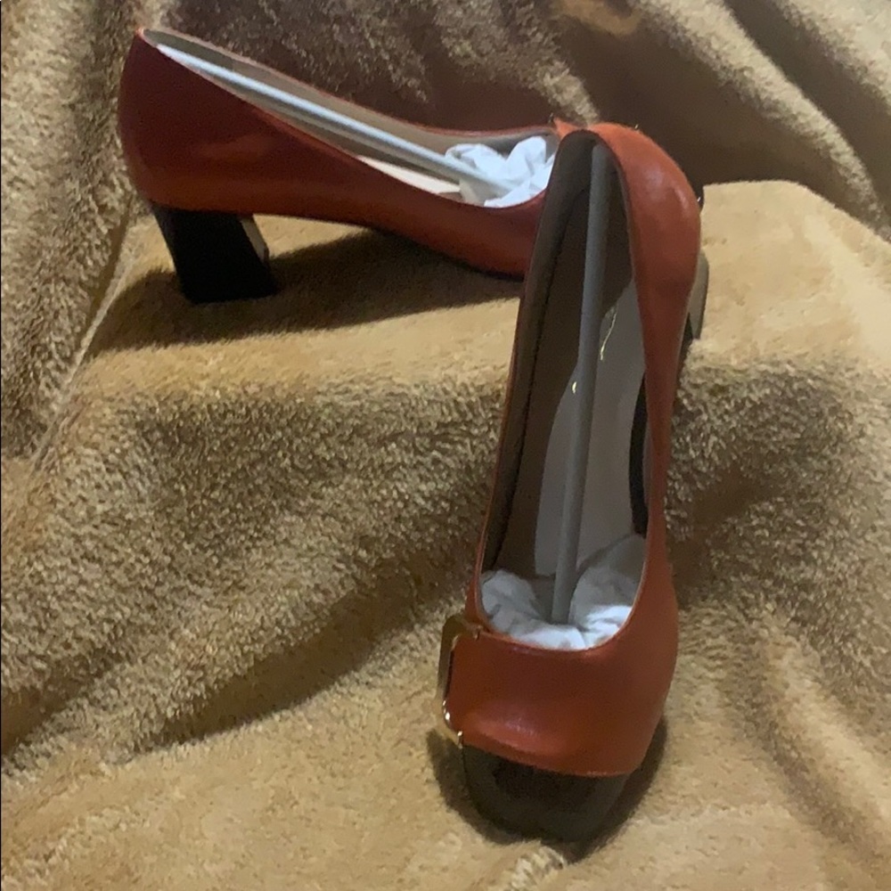 Ann Creek’s “Angela Buckle” Two-toned Pump